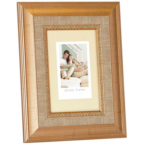 Фоторамка Innova Durham Gold 28x35 с паспарту 21x29,7, пластик/стекло, золотистый (PI8238)