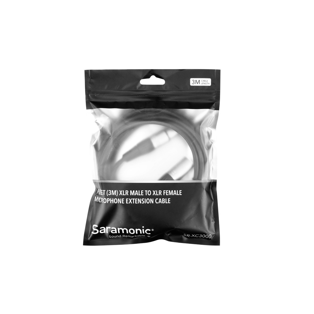 Кабель Saramonic SR-XC3000 3-pin XLR папа-мама, 3м