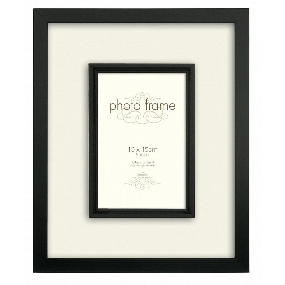 Фоторамка Innova Hereford 27x32 с паспарту 15x20, пластик/стекло, черный (PI03815)