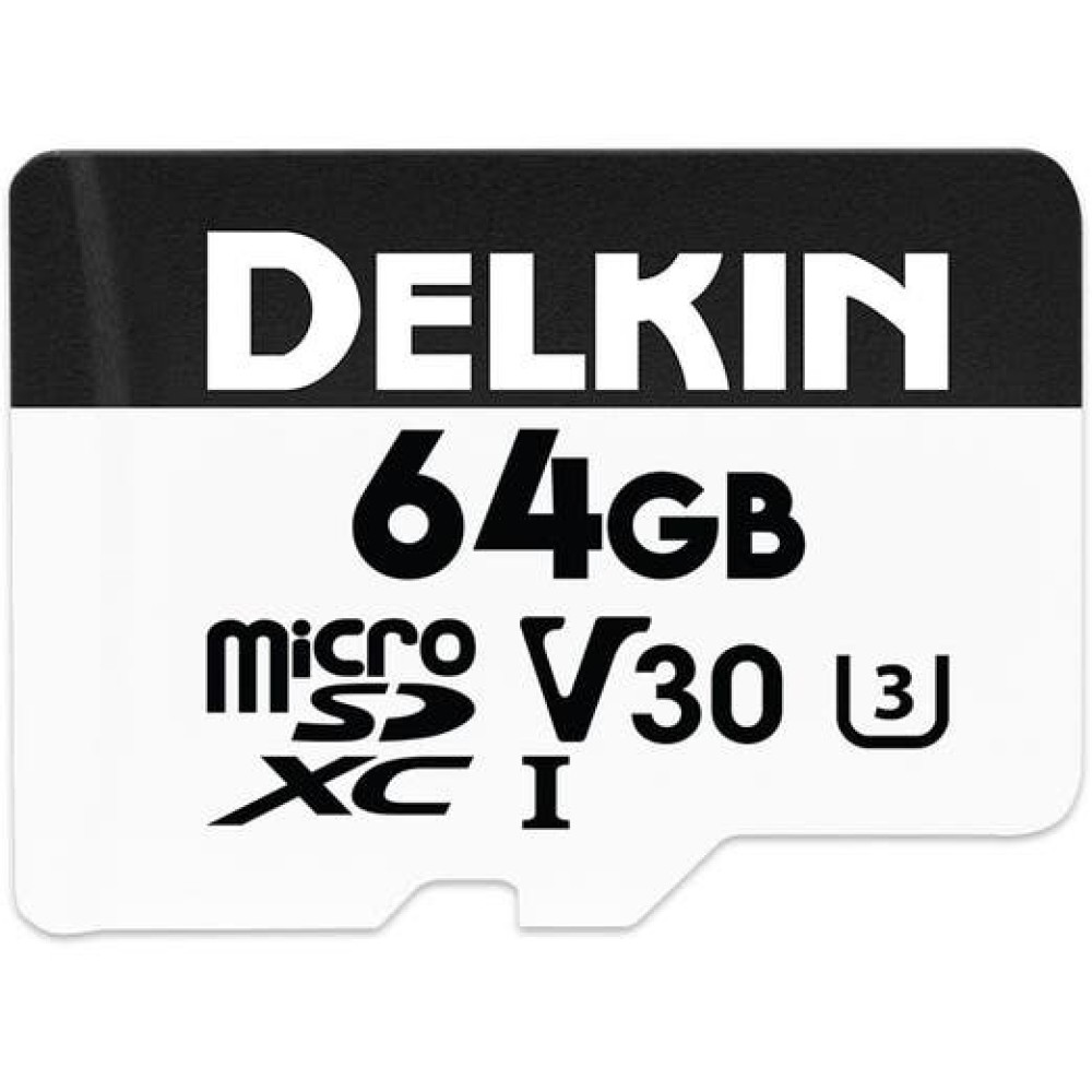 Карта памяти Delkin Devices Hyperspeed microSDXC 64GB UHS-I U3 V30, R/W 100/75 МБ/с