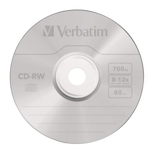 Оптический диск Verbatim CD-RW 700MB 12X SERL, Jewel Case, 10 шт