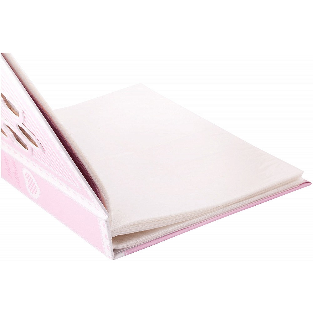 Фотоальбом Innova Baby's First Year 10x15/15x20 на 200/20 фото, с кармашками, картон, розовый