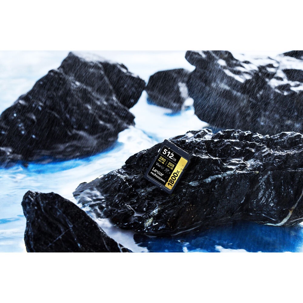 Карта памяти Lexar Professional 1800x Gold SDXC 512GB UHS-II U3 V60, R/W 280/205 МБ/с