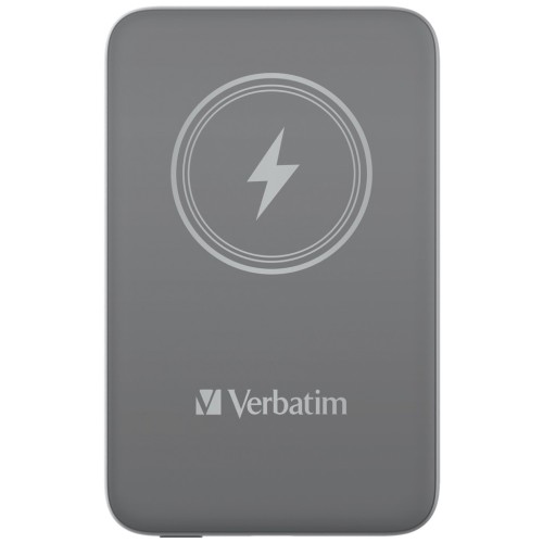 Портативный аккумулятор Verbatim Charge‘n’Go Power Bank 10000 мАч с беспроводной зарядкой, серый