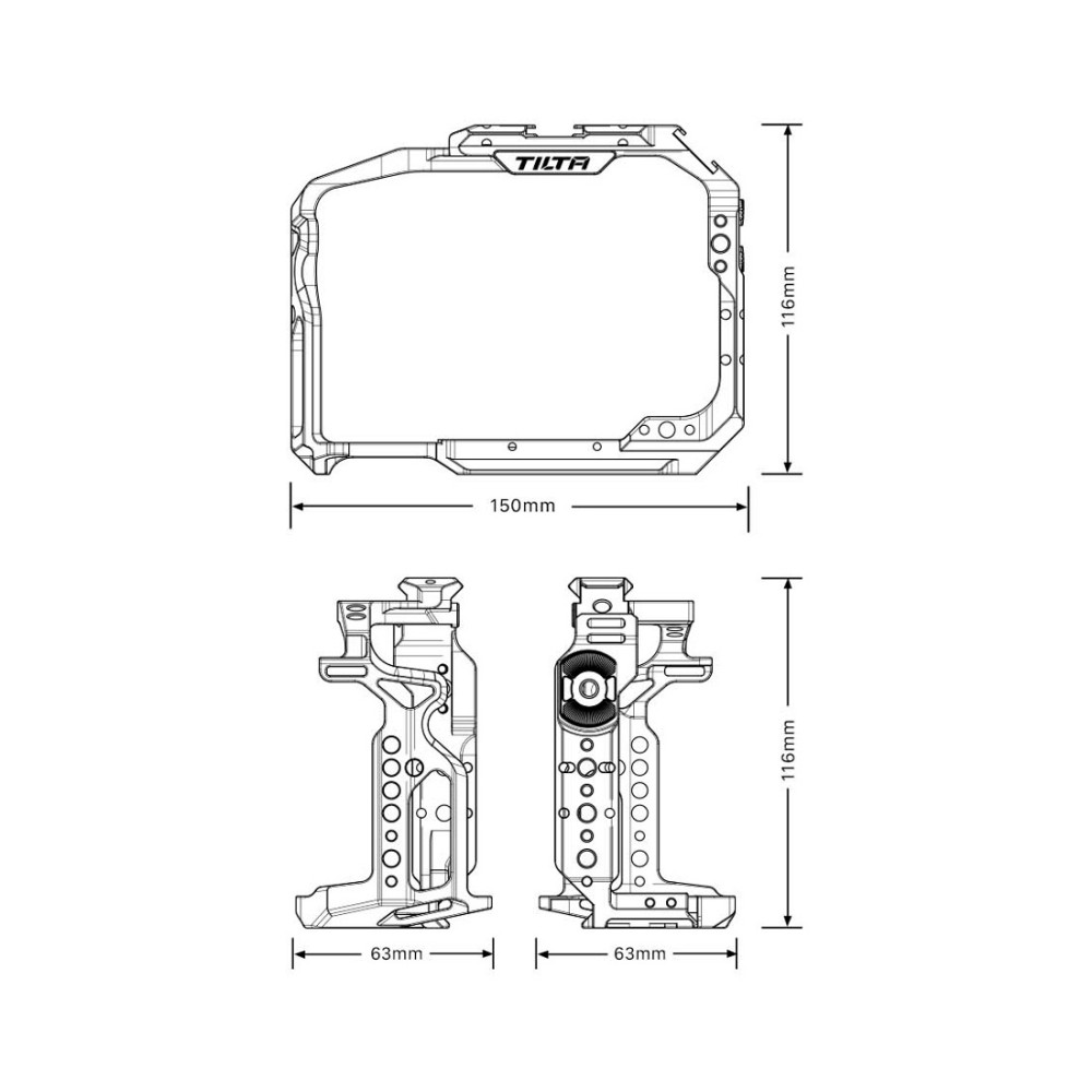 Клетка Tilta Pro Camera Cage Kit для Sony A7 IV черная (TA-T30-B-B)