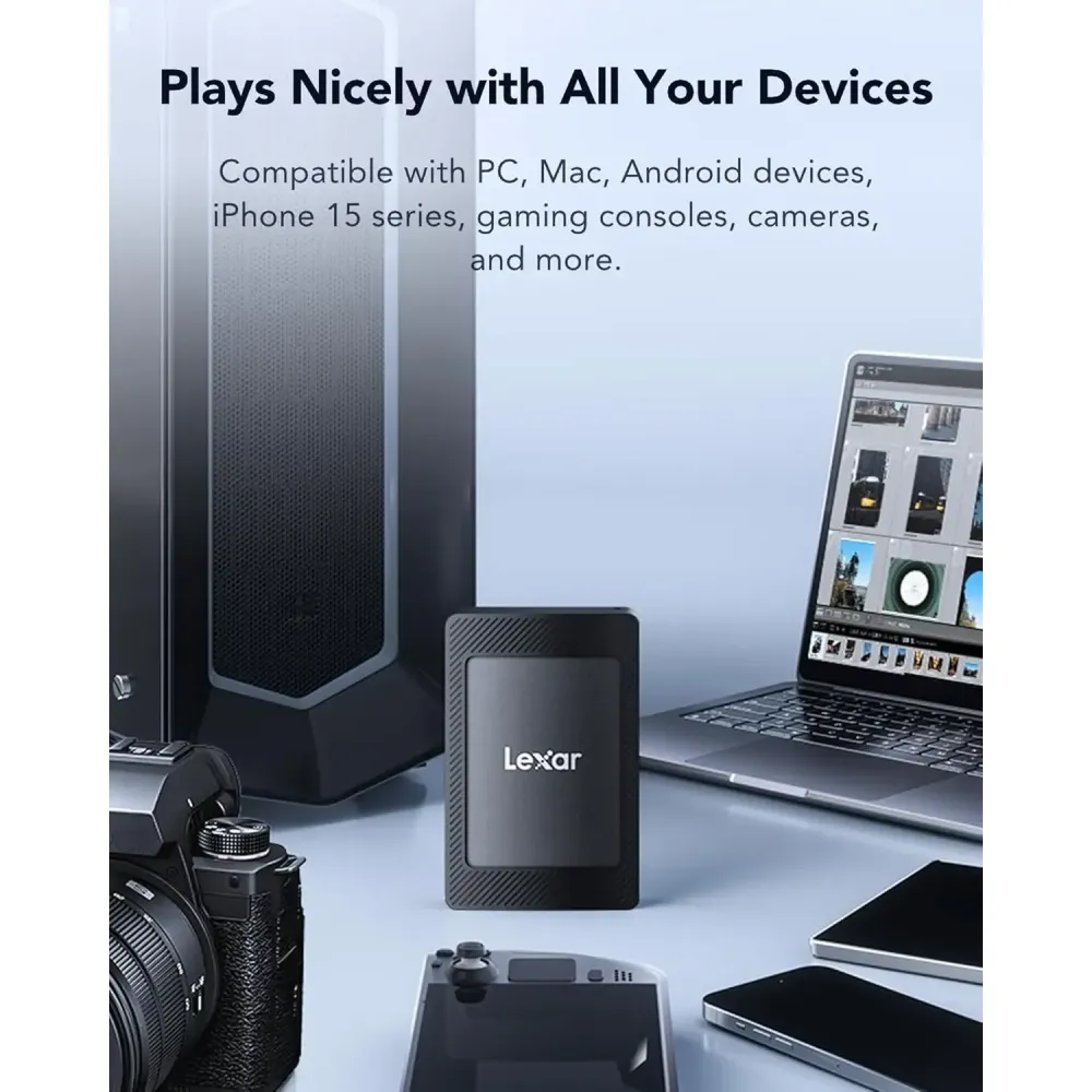 Внешний накопитель Lexar SL500 Portable SSD Magnetic Set USB 3.2 Gen 2x2 4TB, R/W 2000/1800 МБ/с