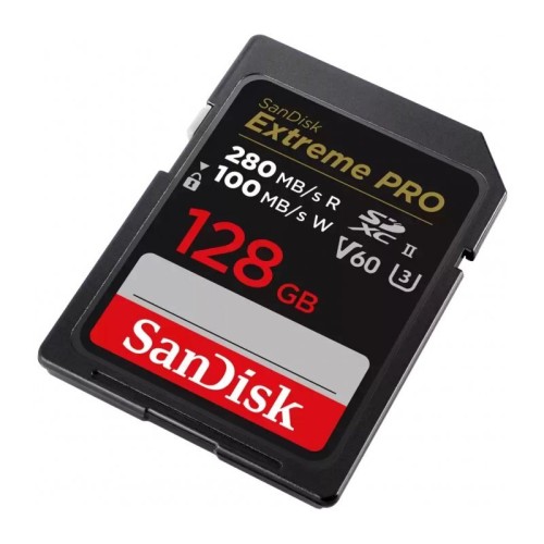 Карта памяти SanDisk Extreme Pro SDXC 128GB UHS-II U3 V60, R/W 280/100 МБ/с
